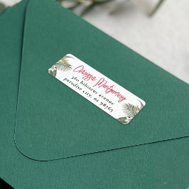 Tropische florale Moderne Sommer-Rücksendeadresse