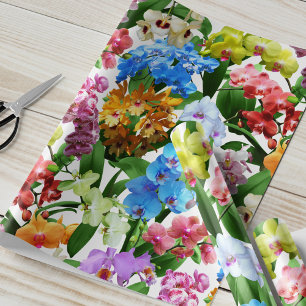 Tropische Florale Orchideen Sommer Geschenkpapier