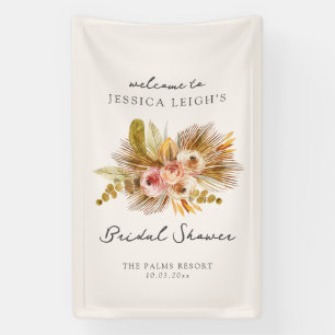Tropische Florale Vintage-Brautparty Banner