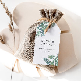 Tropische Foliage Gastgeschenk Hochzeit Geschenkanhänger