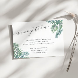 Tropische Foliage-Hochzeitskarte Begleitkarte