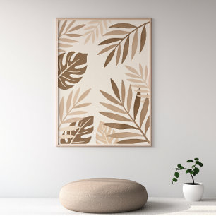 Tropische Foliage - Japandi Poster-Minimal-Mauer K Poster