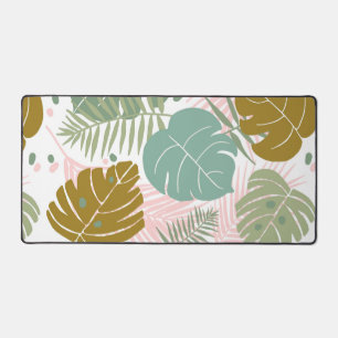 Tropische Folien - Muster aus Monstera und Palmblä Schreibtischunterlage