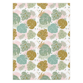 Tropische Folien - Muster aus Monstera und Palmblä Tischdecke