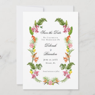 Tropische Folien, nicht Foto Save the Date Einladung