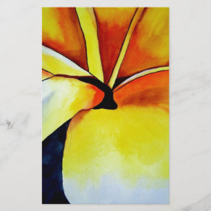 Tropische Frangipani Blume Aquarell abstrakte Kuns Briefpapier