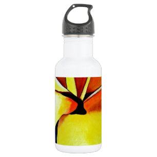 Tropische Frangipani Blume Aquarell abstrakte Kuns Trinkflasche