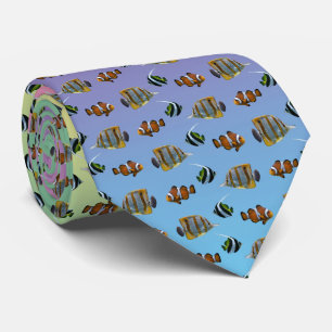 Tropische Frenzy Krawatte Doppelseitig (Regenbogen