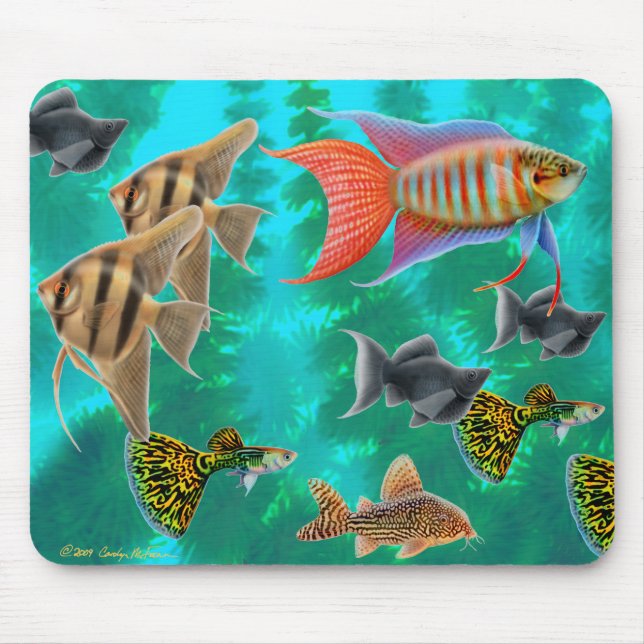 Tropische Frischwasserfische Mousepad (Vorne)