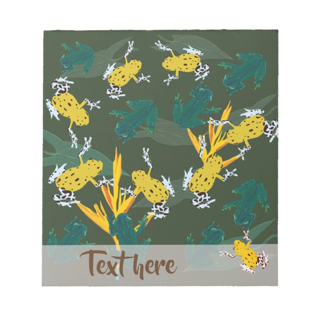 Tropische Frösche Notizblock (Vorderseite)