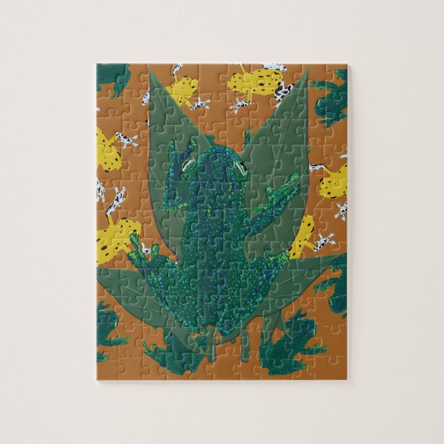 Tropische Frösche Puzzle (Vertikal)