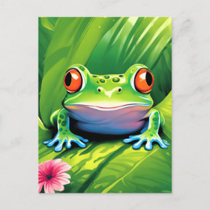 Tropische Froschkunst Postkarte