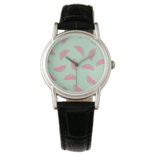 Tropische Frucht-Farben-Spritzer-Muster Armbanduhr