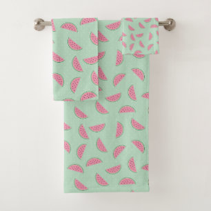 Tropische Frucht-Farben-Spritzer-Muster Badhandtuch Set