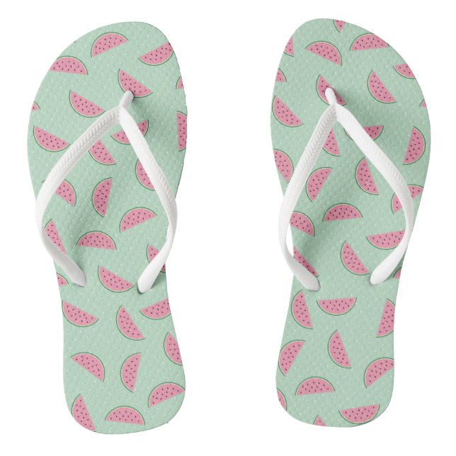 Tropische Frucht-Farben-Spritzer-Muster Flip Flops (Fußbett)