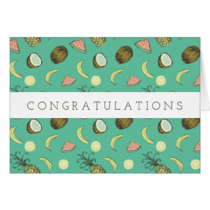 Tropische Frucht-Gekritzel-Muster