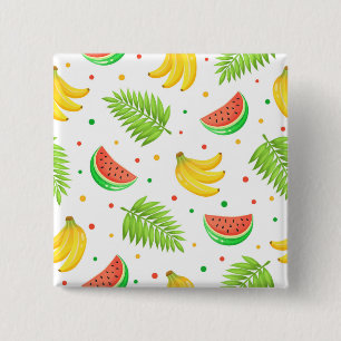 Tropische Frucht-Tupfen-Muster Button