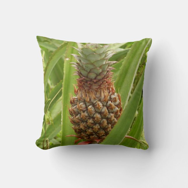 Tropische Früchte der Ananas in der Natur Kissen (Vorderseite)