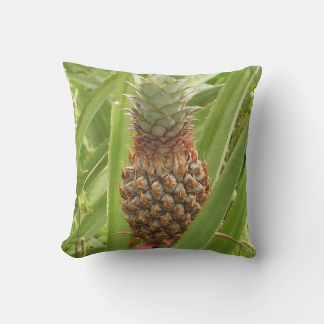 Tropische Früchte der Ananas in der Natur Kissen Für Draußen (Vorderseite)