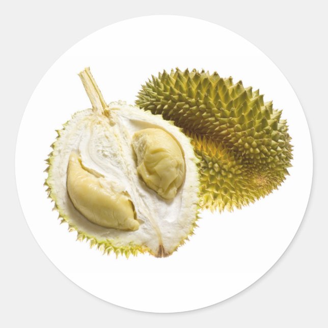Tropische Früchte - Durian Runder Aufkleber (Vorderseite)