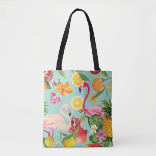 Tropische Früchte Flamingo Vintage-Muster