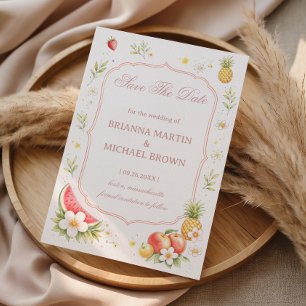 Tropische Früchte Florale Ankündigung