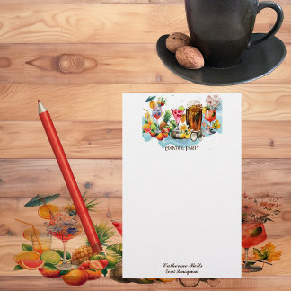 Tropische Früchte Junggesellinnenabschied Strandco Briefpapier