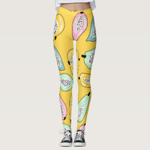 Tropische Früchte: Lebhaftes Druckmuster Leggings
