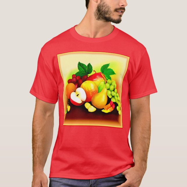 Tropische Früchte Malerei. Jetzt kaufen T-Shirt (Vorderseite)