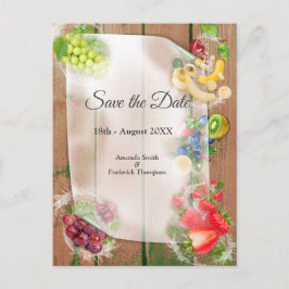 Tropische Früchte mit Mundwasser Ankündigungspostkarte