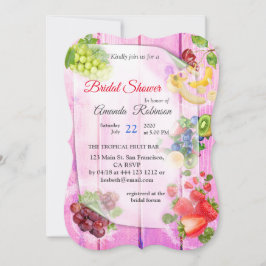 Tropische Früchte mit Mundwasser Einladung