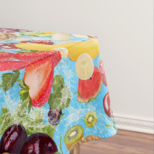 Tropische Früchte mit Mundwasser Tischdecke