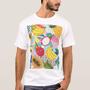 Tropische Früchte, nahtlos Vintages Muster. T-Shirt