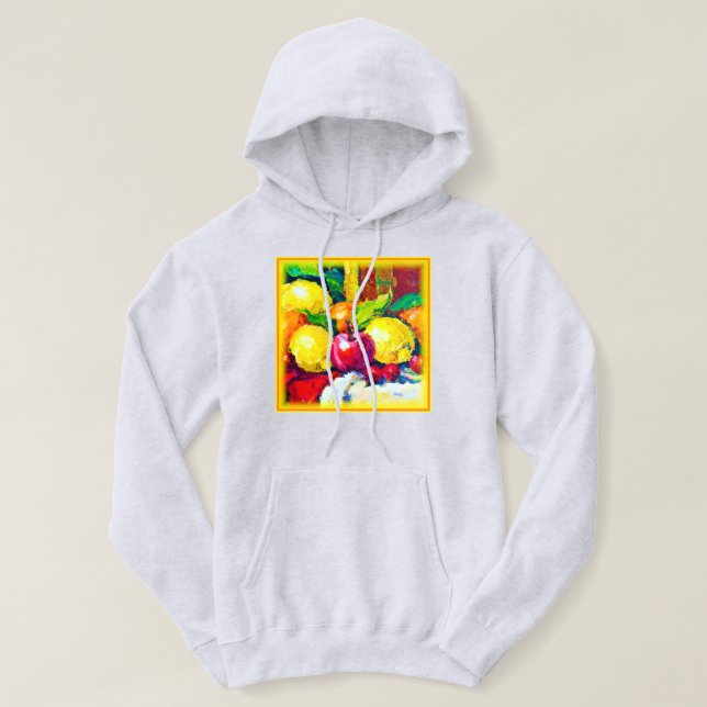 Tropische Früchte Pianting. Jetzt kaufen Hoodie (Design vorne)