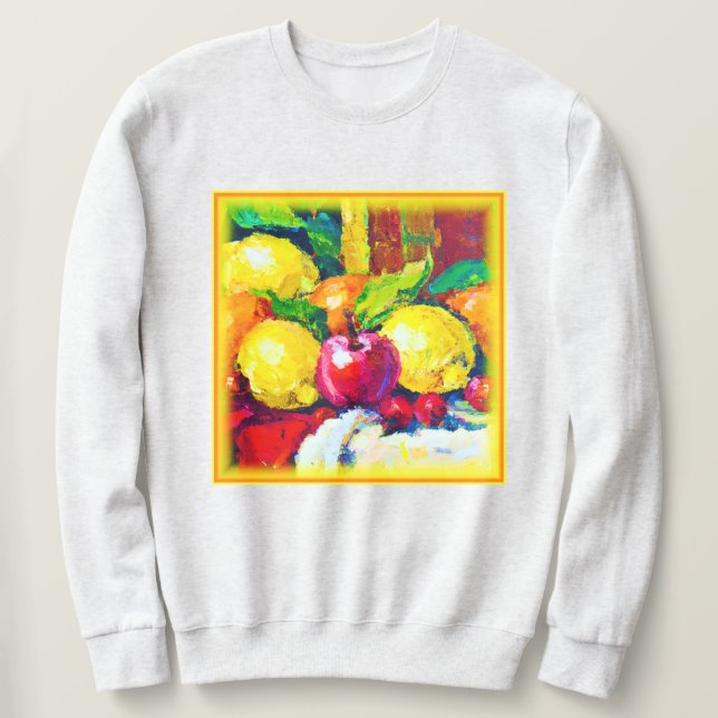 Tropische Früchte Pianting. Jetzt kaufen Sweatshirt (Design vorne)