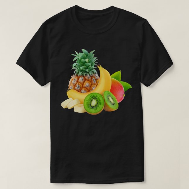 Tropische Früchte T-Shirt (Design vorne)