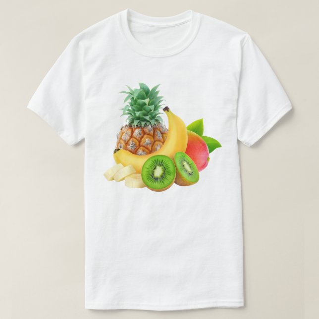 Tropische Früchte T-Shirt (Design vorne)