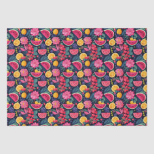 Tropische Früchte und Blume Seidenpapier