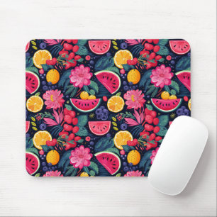 Tropische Früchte und Blumen Mousepad