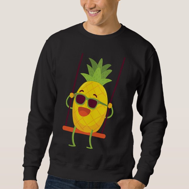 Tropische Fruchtschwinger-Ananas Sweatshirt (Vorderseite)