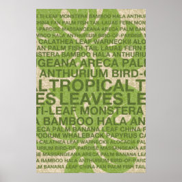 Tropische Gartenwand Poster