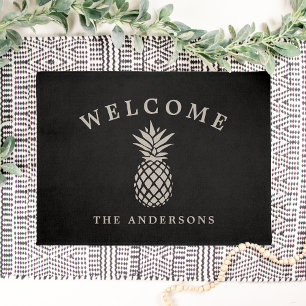 Tropische Gastfreundschaft Ananas Personalisiert Fußmatte