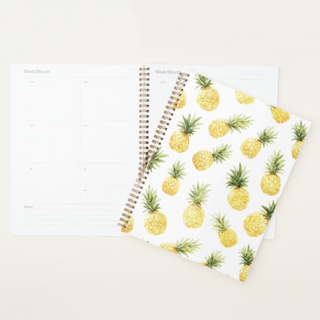 Tropische gelbe Ananas Planer (Anzeige)