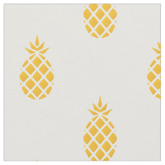 Tropische gelbe Ananas Stoff