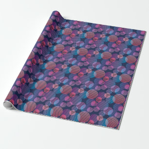 Tropische Geometrie: Violett- und rosafarbene Nach Geschenkpapier