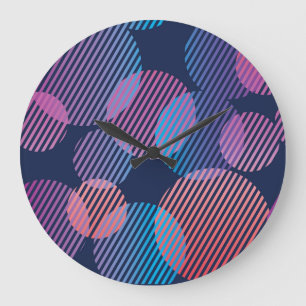 Tropische Geometrie: Violett- und rosafarbene Nach Große Wanduhr