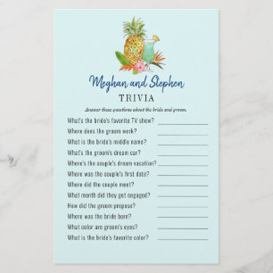 Tropische Getränke Couple's Shower Trivia Spiele