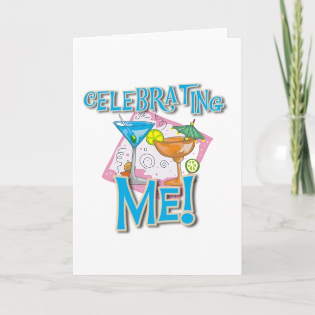 Tropische Getränke feiern mich Karte (Vorderseite)