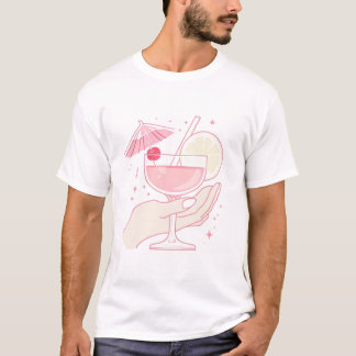 Tropische Getränkestimmung – Süße Sommerästhetik T-Shirt
