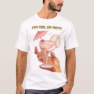 Tropische Getränkestimmung – Süße Sommerästhetik T-Shirt